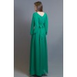 Зелена вечірня сукня, рукав із розрізом