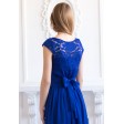 Синя випускна сукня