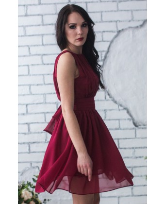 Коктейльна сукня кольору марсала