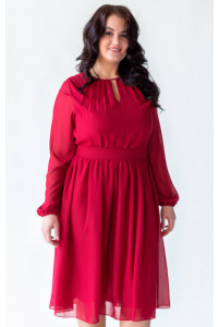 Коктейльна сукня на великі груди червона
