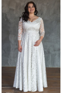Красивое свадебное платье на большую грудь