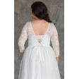 Весільне плаття з мереживними рукавами size+