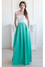 Длинная котоновая юбка с карманами
