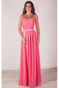 Рожева випускна сукня