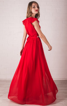 Червоне довге плаття в підлогу на новий рік 2016